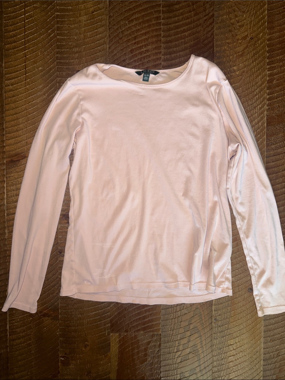 Ralph Lauren Light Pink Long-Sleeve Crewneck Top